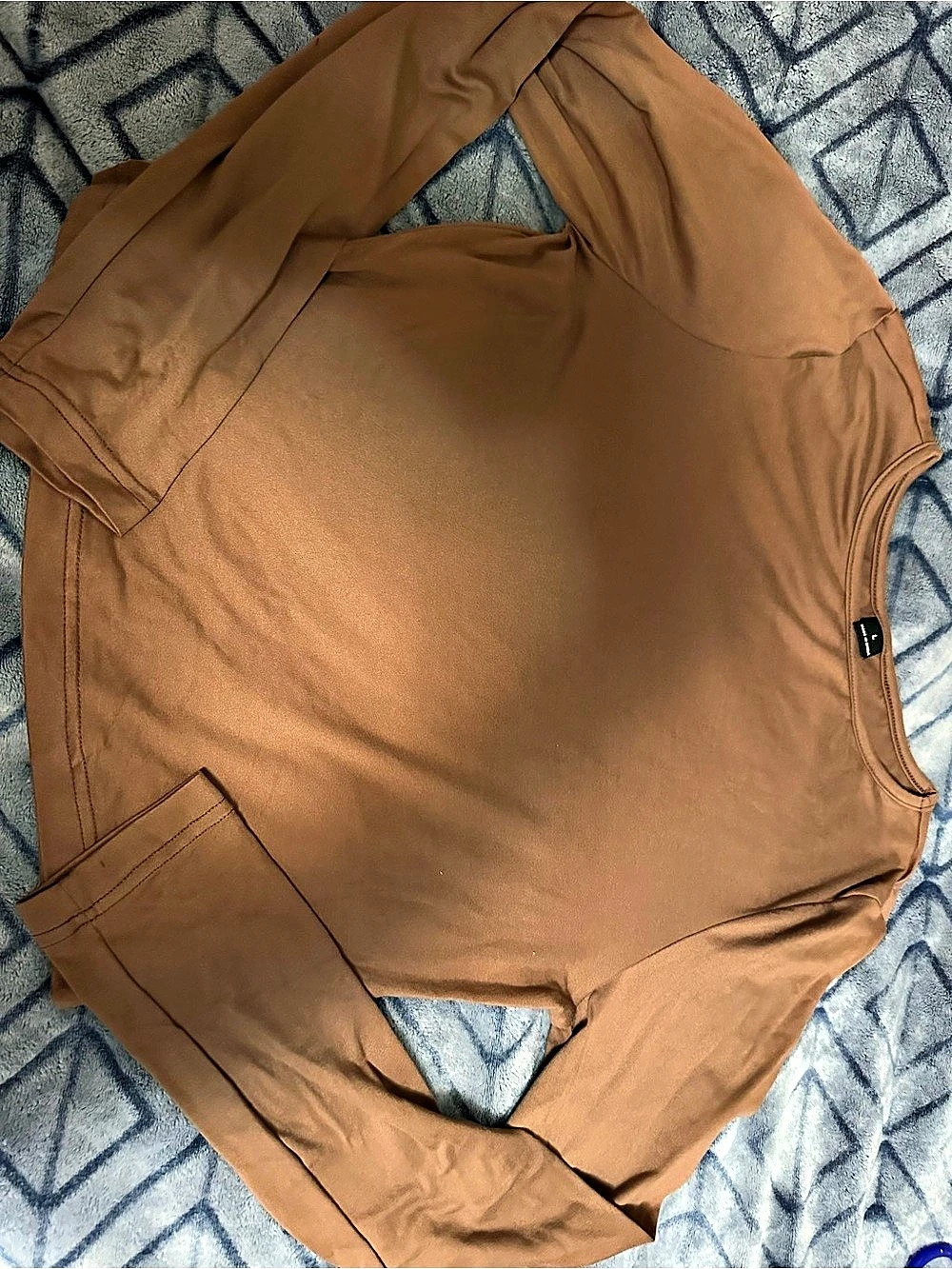 SHEIN Short Sleeve Top in Brown & Black Like New